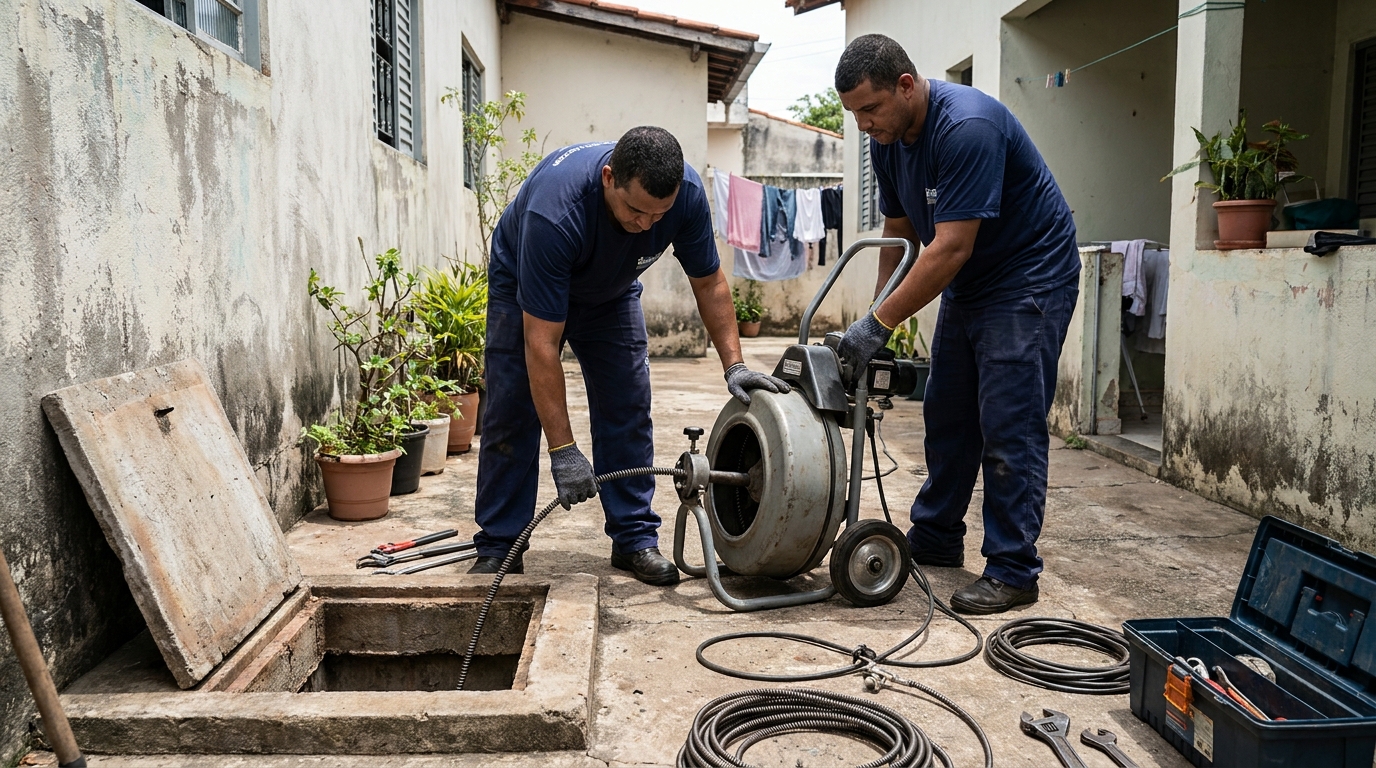 Desentupimento de Coluna Sanitária em Macapá‑AP